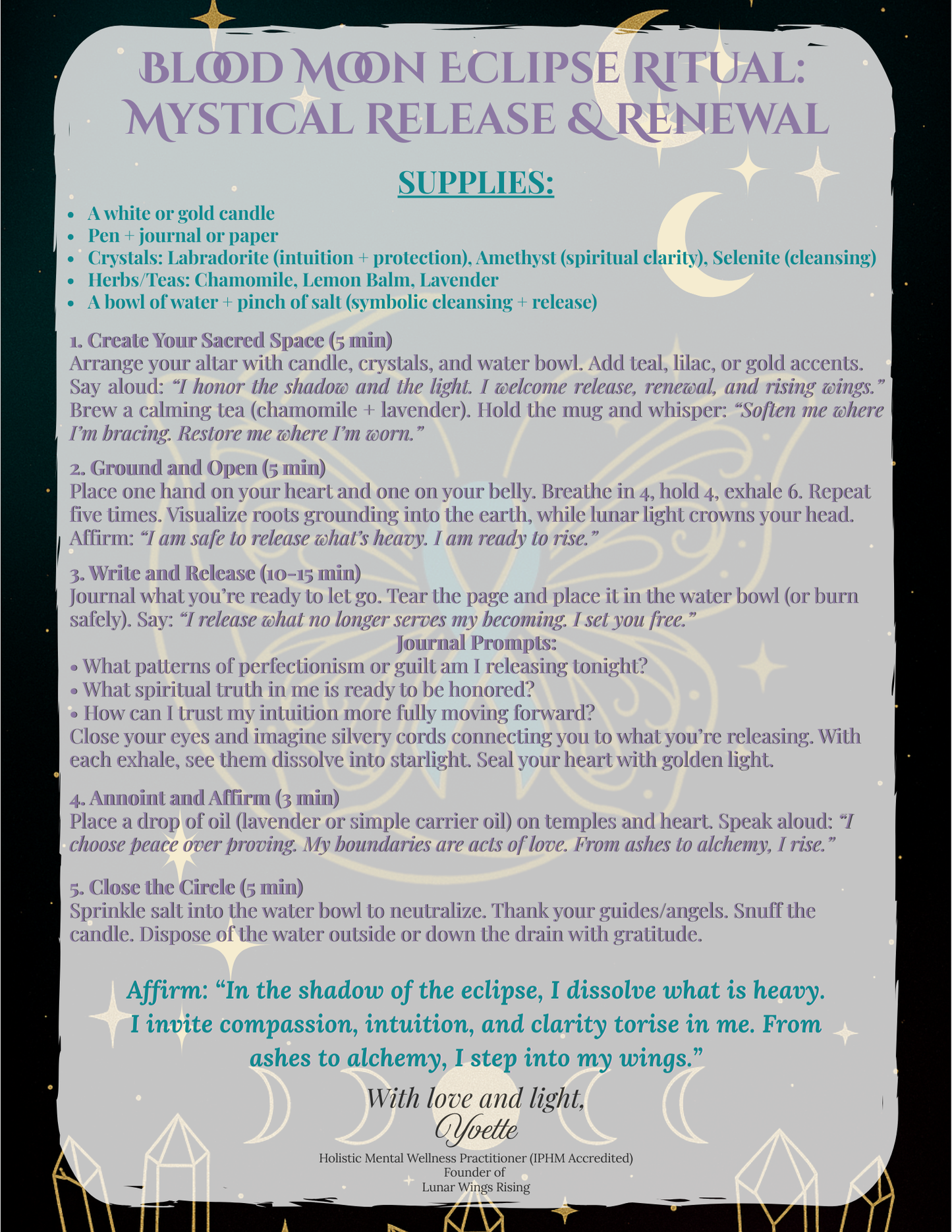 Blood Moon Eclipse Ritual for Release + Renewal
