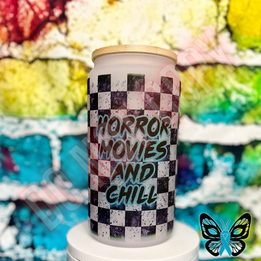Horror Movies and Chill 16oz Glass