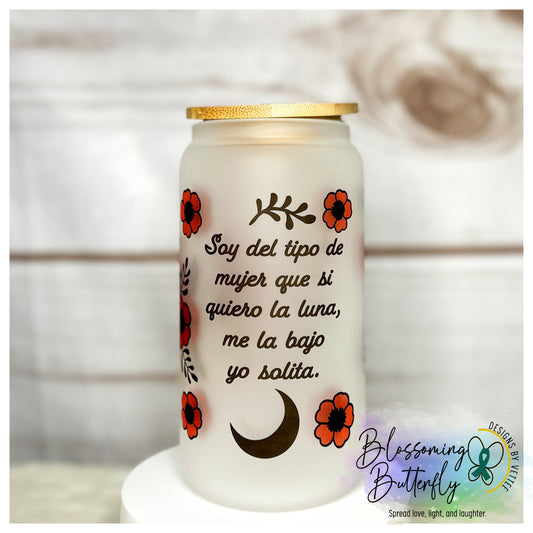 Frida Viva la Vida Glass Cup