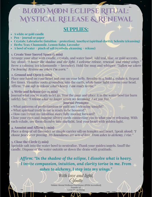 Blood Moon Eclipse Ritual for Release + Renewal